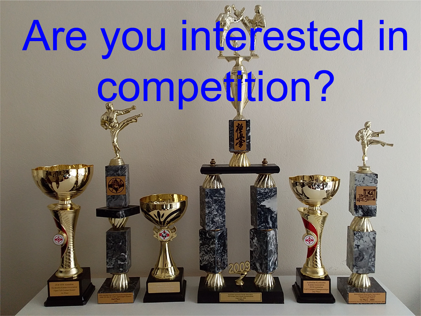 Full-contact karate sparring demonstration at Crows Nest Dojo